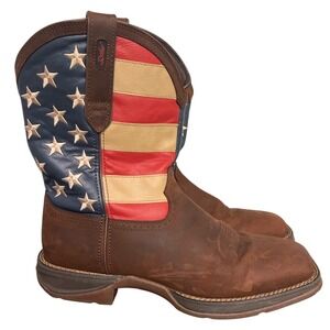 Durango Rebel Mens 12in Patriotic American Flag Western Boots Brown DB5554 14D